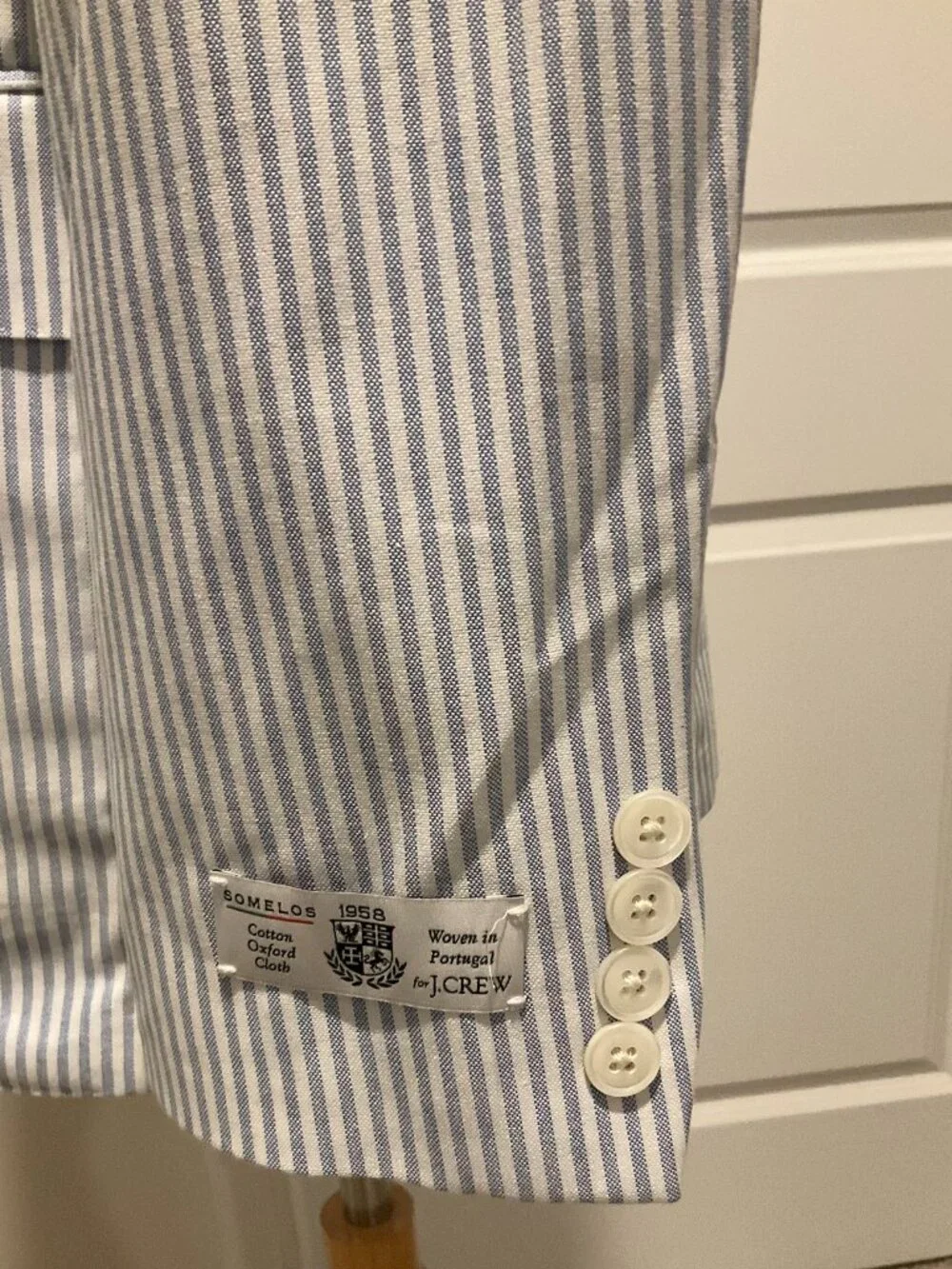 J.CREW crosby classic-fit suit jacket in portuguese cotton oxford. SIZE: 40/REGU